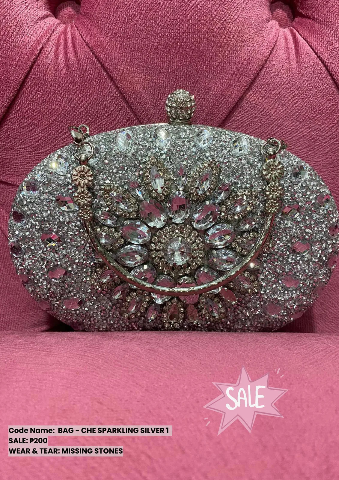 Bags: Che Sparkling Silver