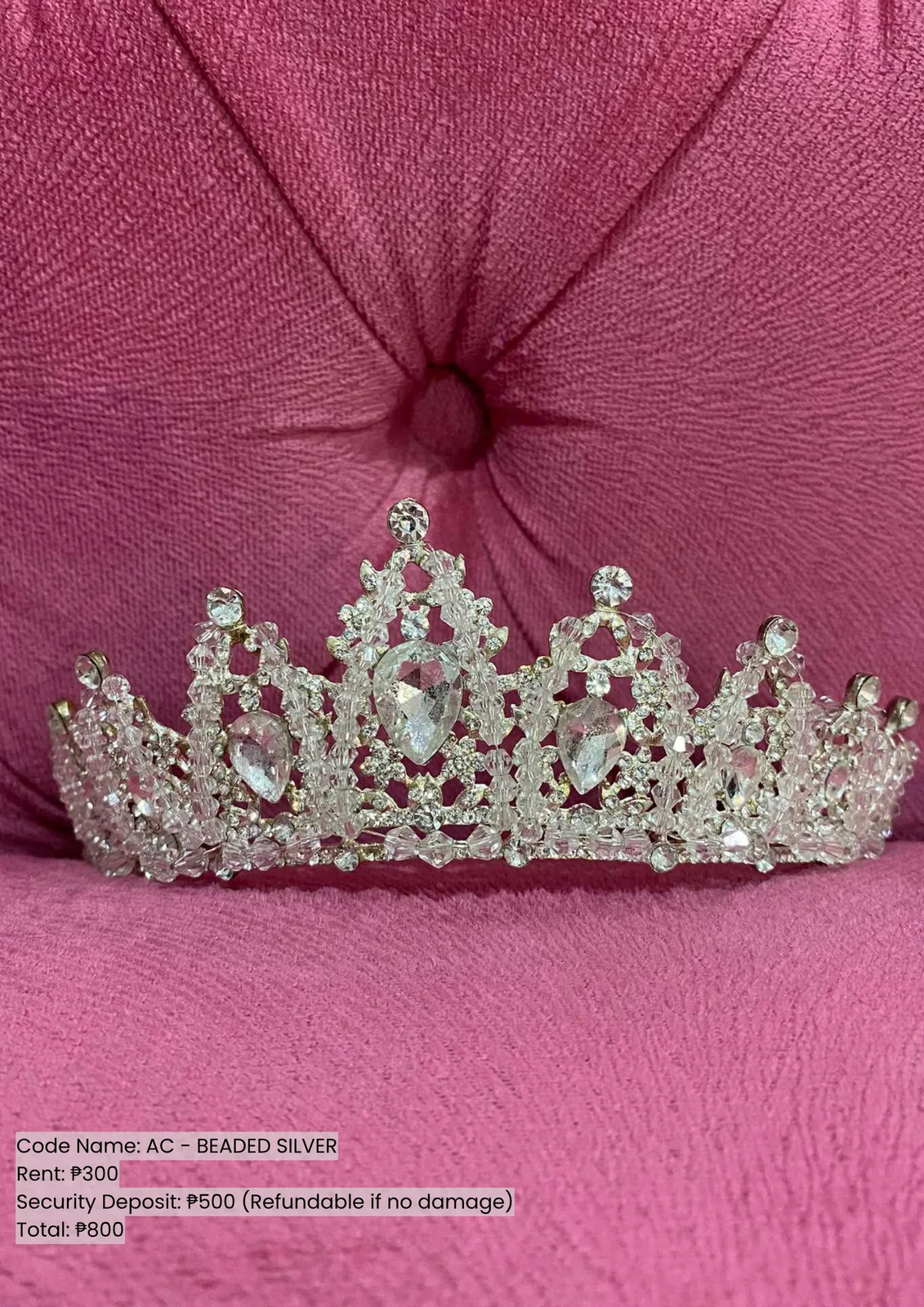 Crowns: Ac Beaded Silver