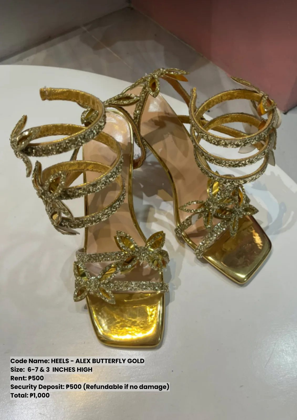 Heels: Alex Butterfly Gold