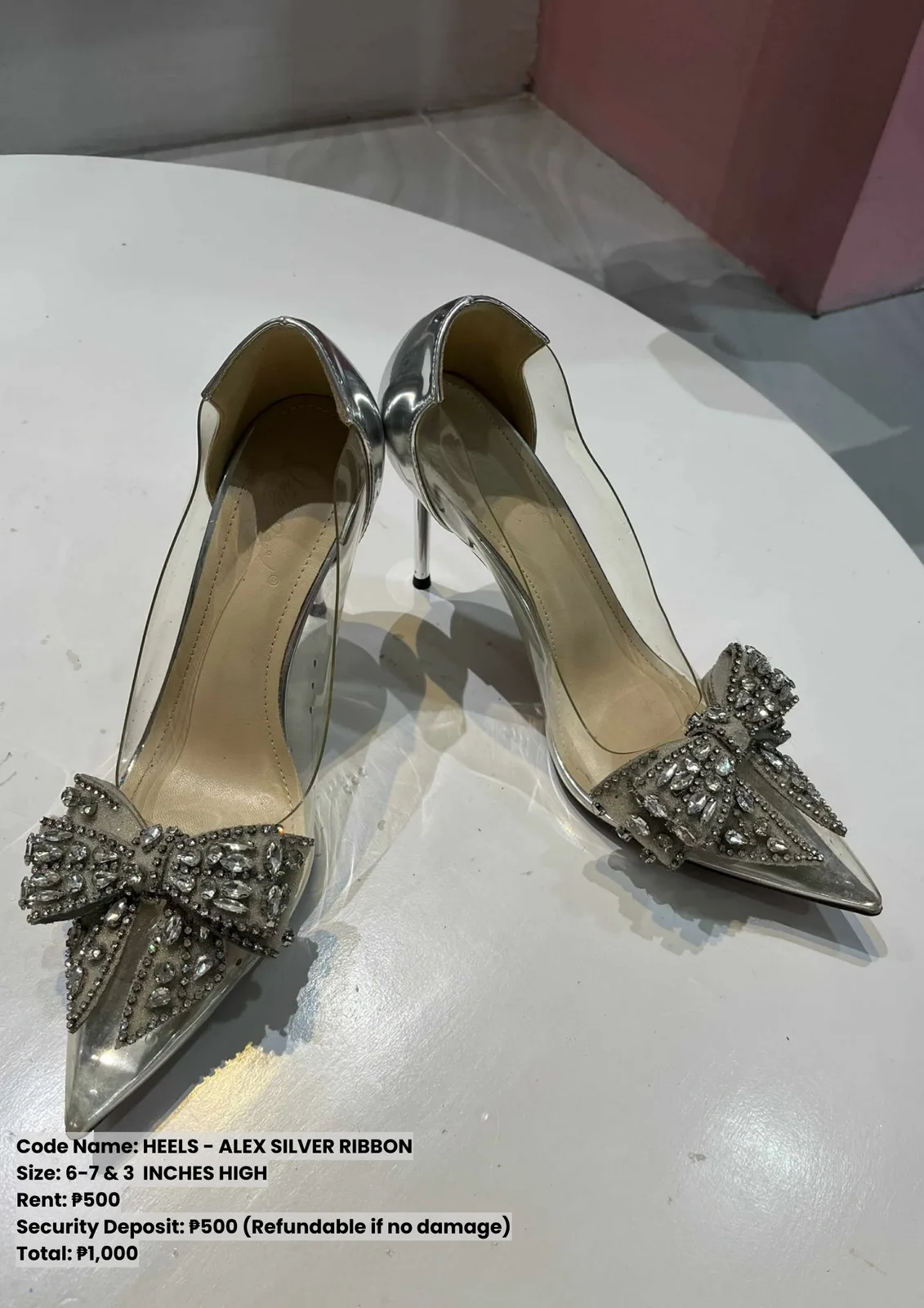 Heels: Alex Silver Ribbon