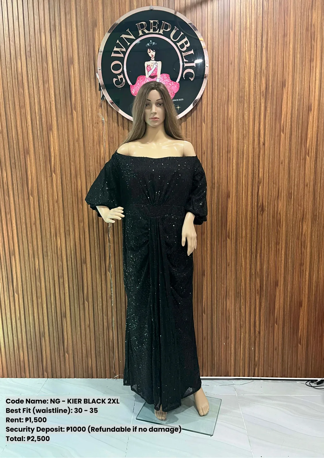 Ninang Gowns: Kier Black 2XL