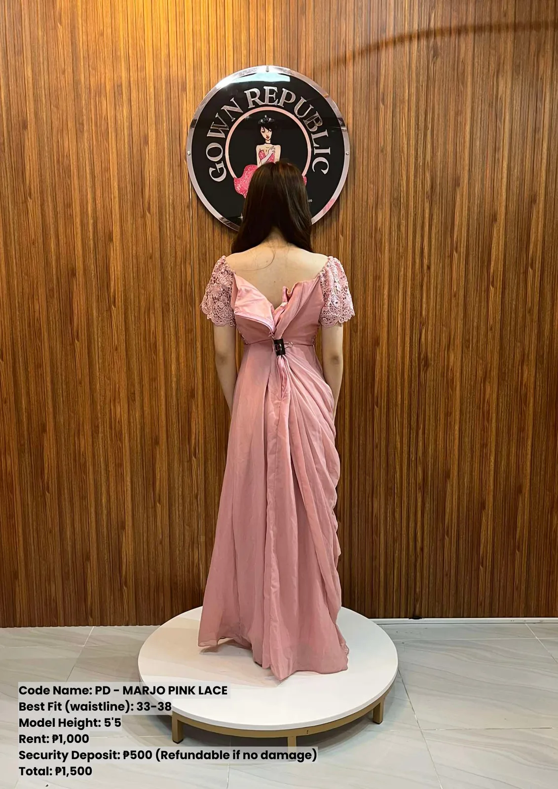 Ninang Gowns: Pd Marjo Pink Lace