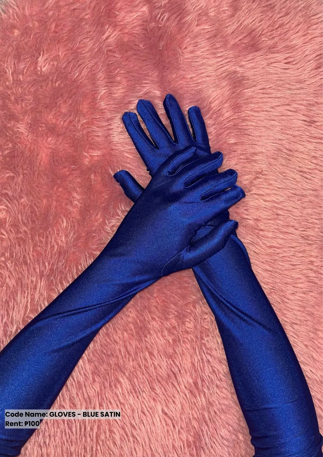 Others: Gloves Blue Satin