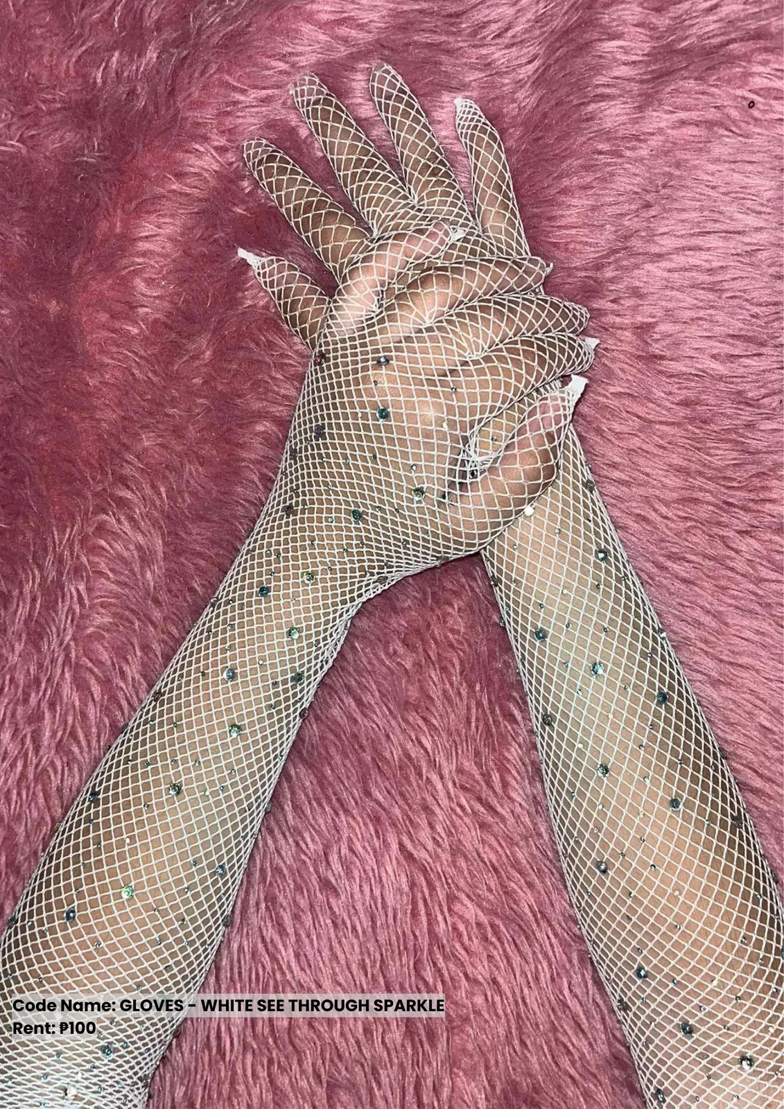 Others: Gloves White Sparkle