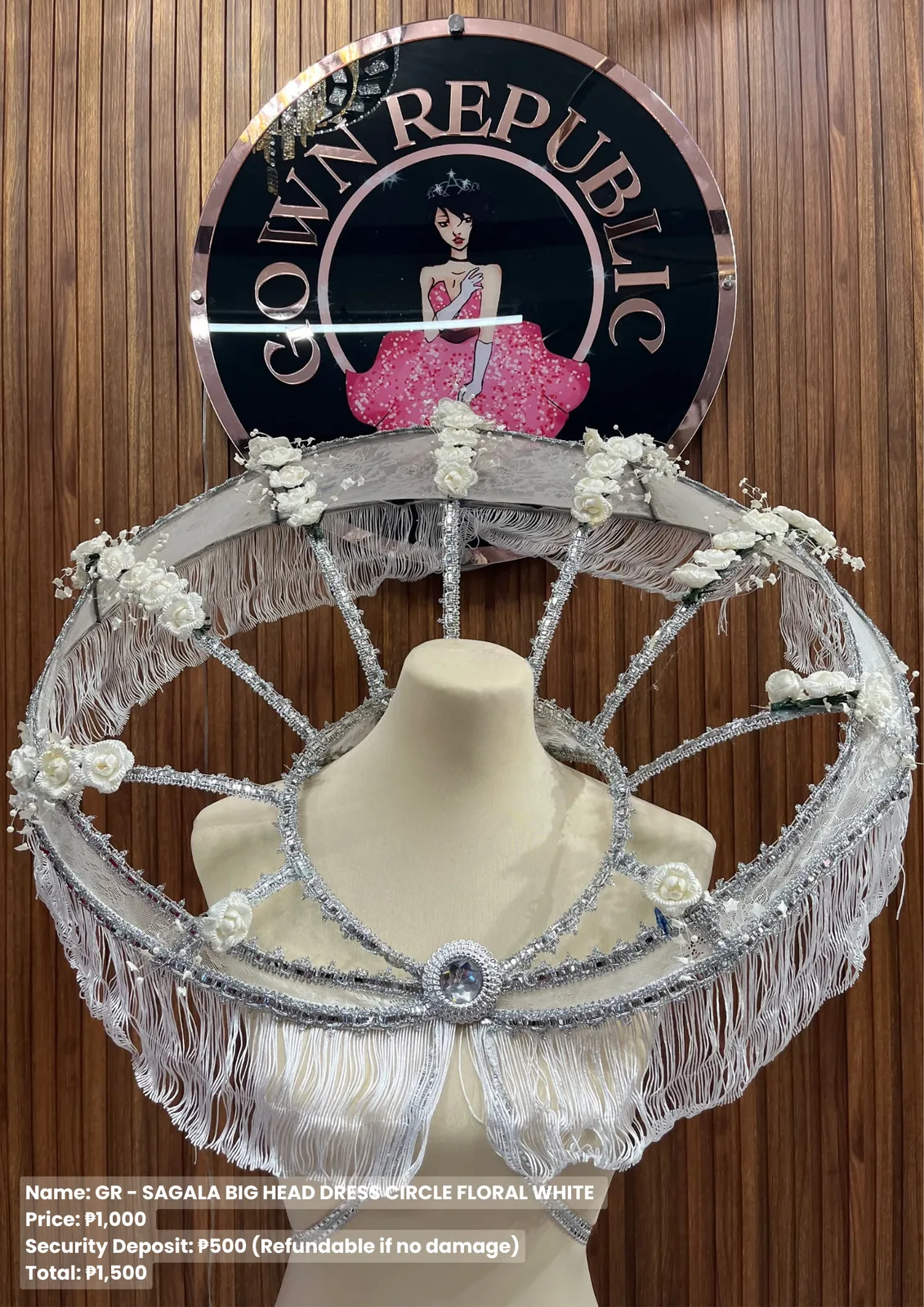 Sagala Headdresses: Circle Floral White