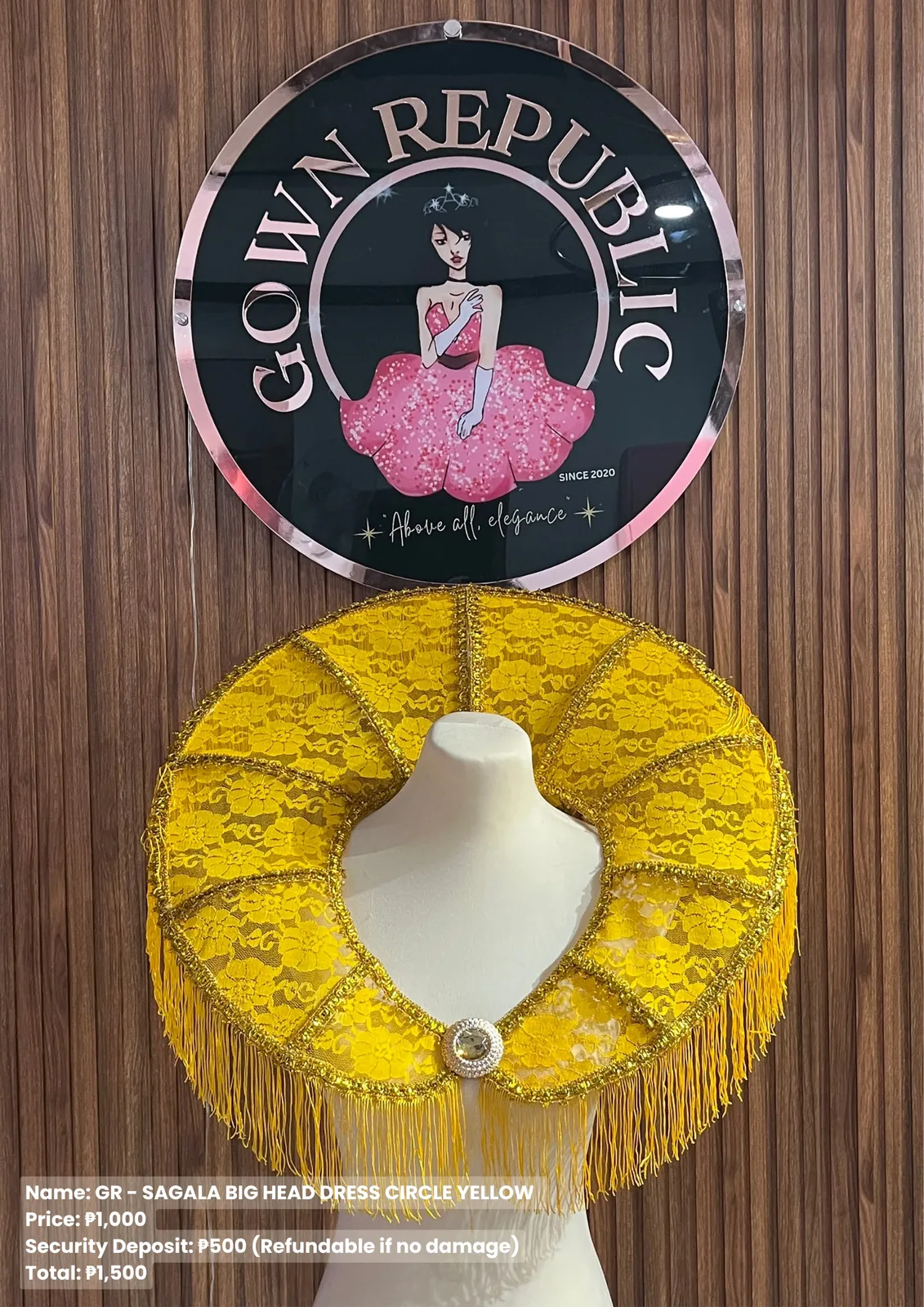 Sagala Headdresses: Circle Yellow