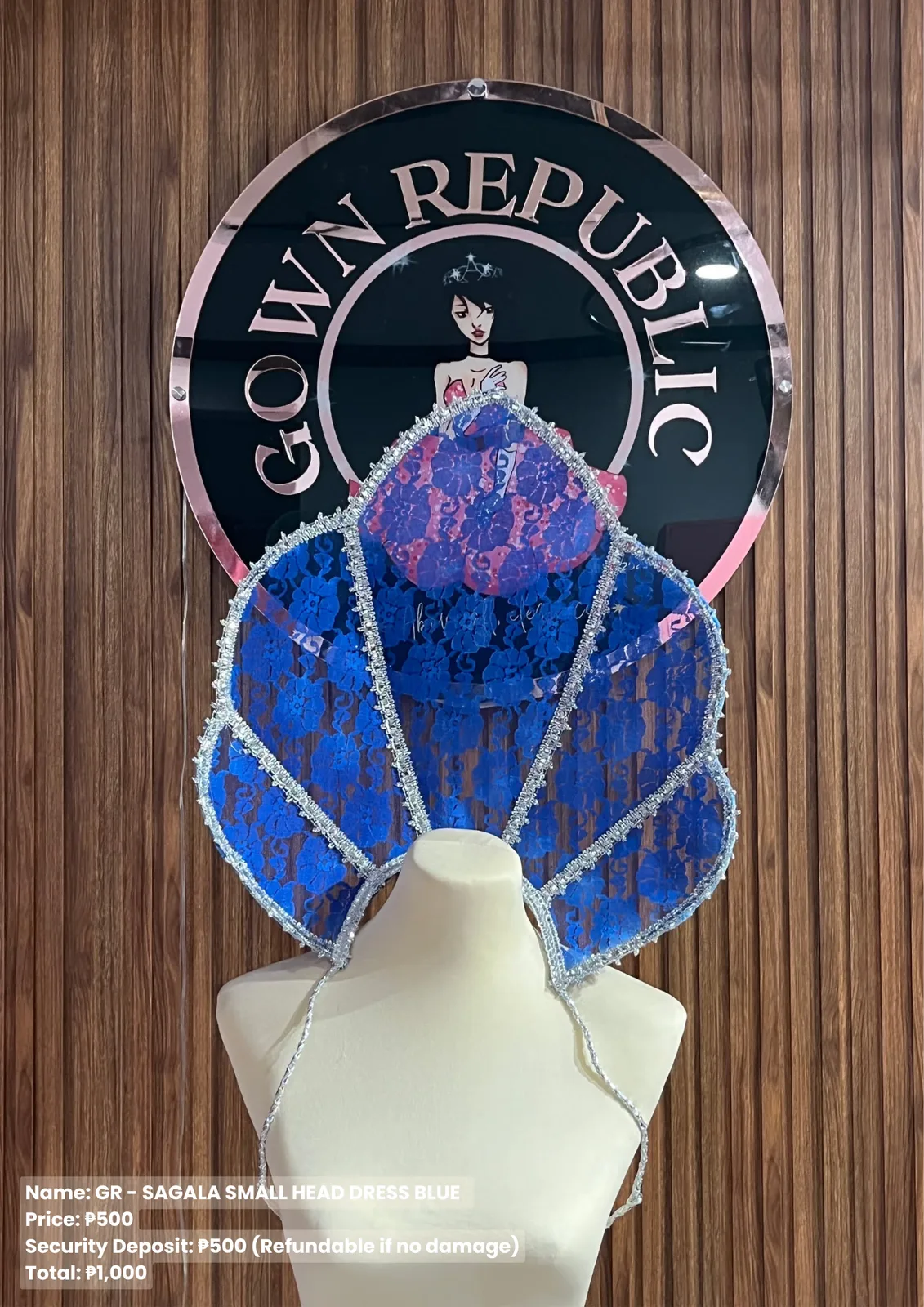 Sagala Headdresses: Gr Sagala Small Head Dress Blue