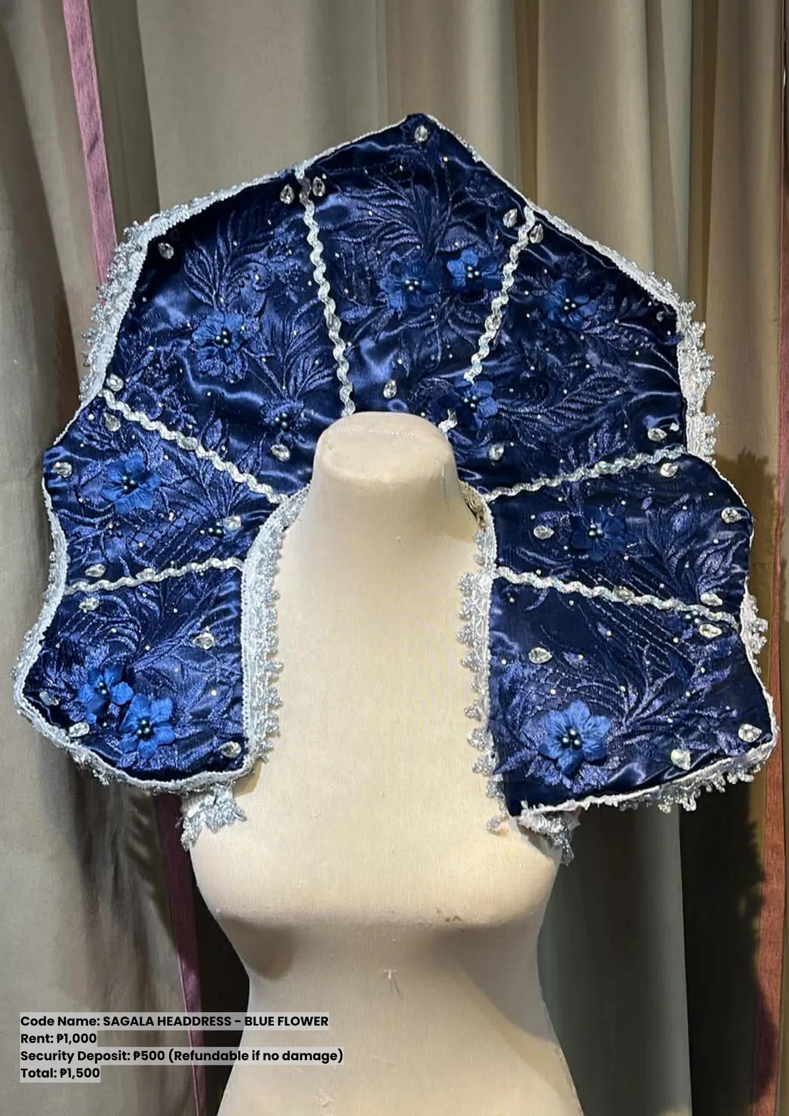 Sagala Headdresses: Headdress Blue Flower
