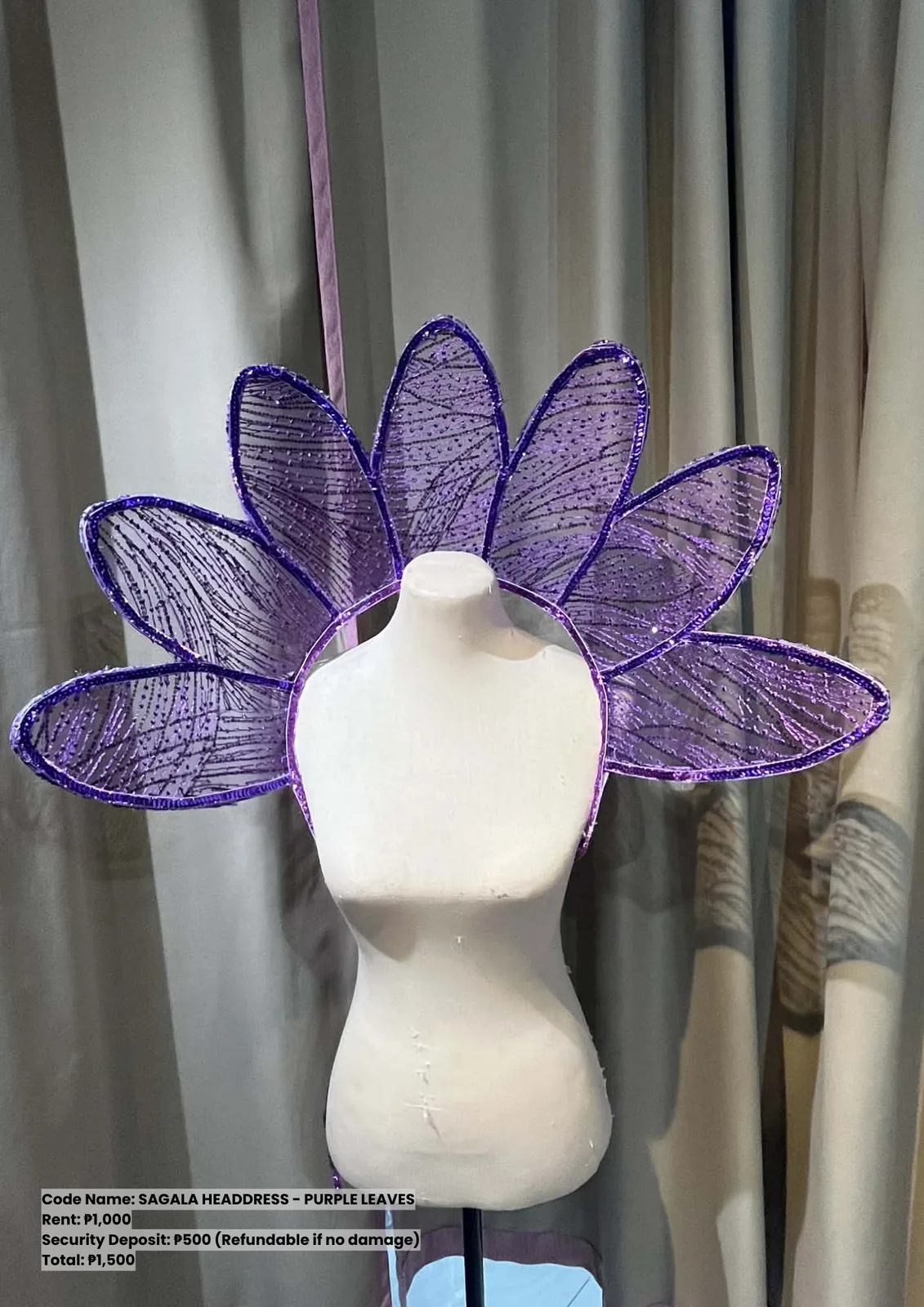 Sagala Headdresses: Headdress Purple Leaves