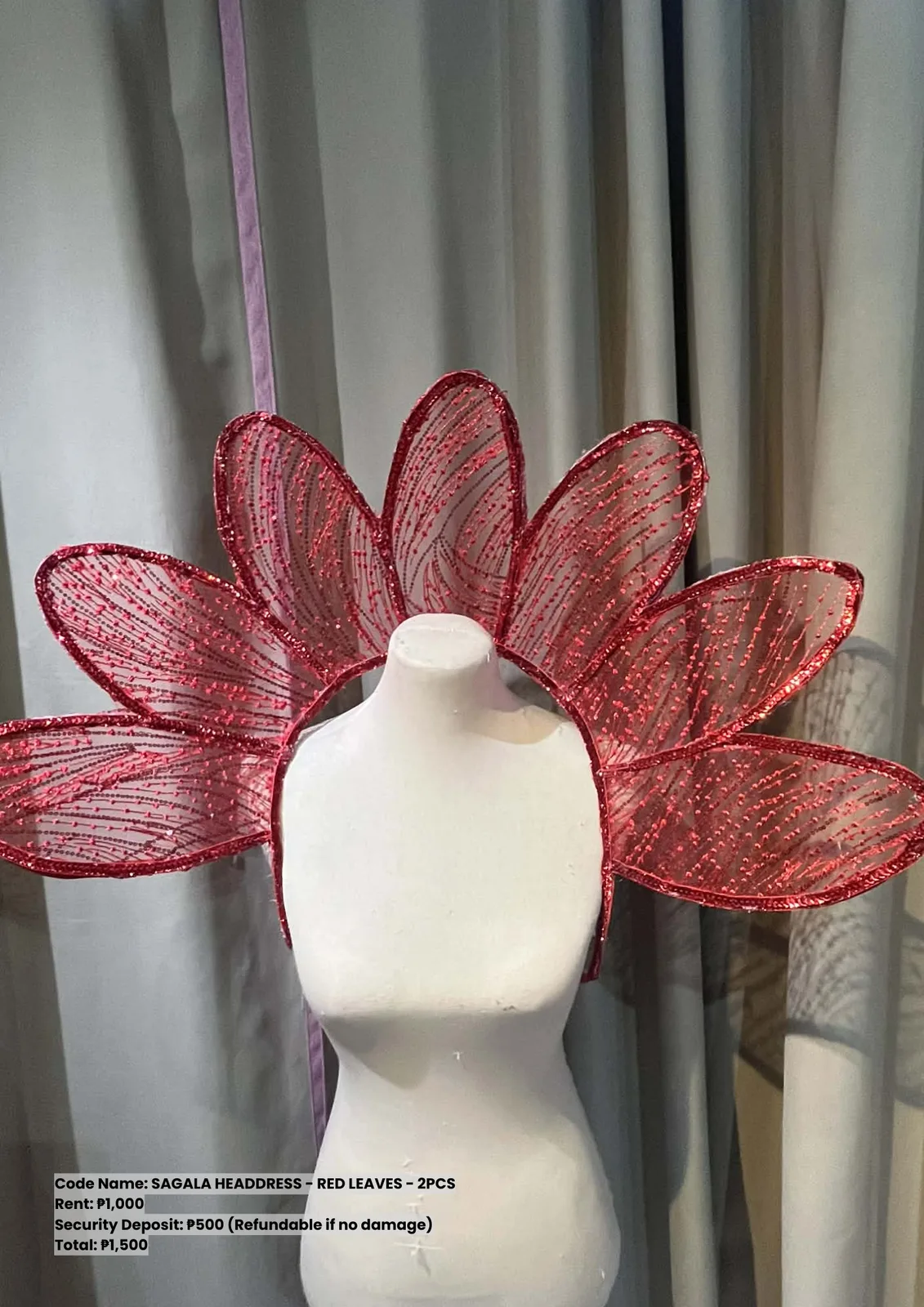 Sagala Headdresses: Headdress Red Leaves