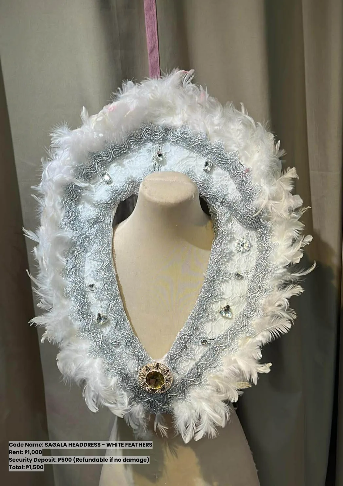Sagala Headdresses: Headdress White Feathers