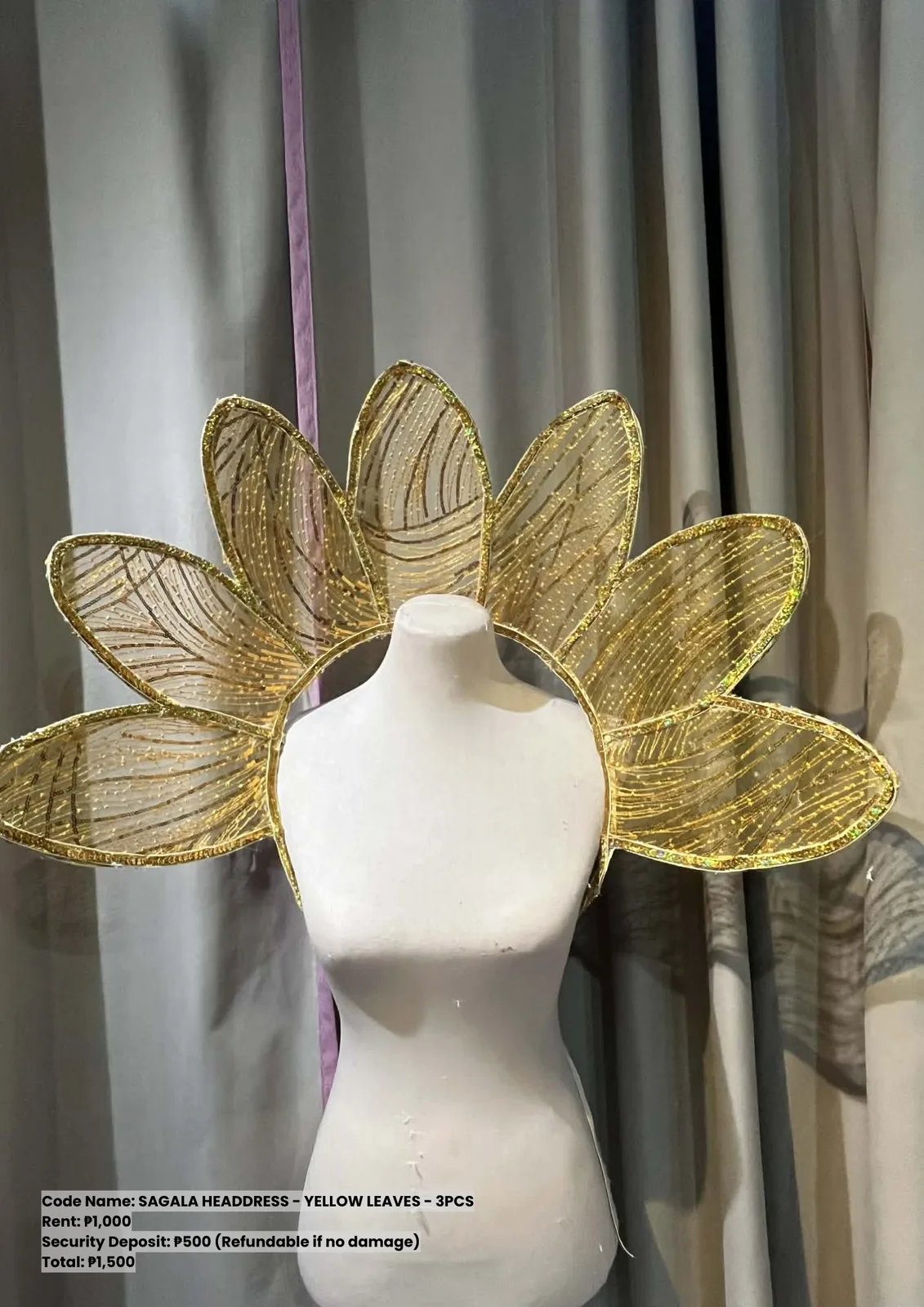 Sagala Headdresses: Headdress Yellow Leaves