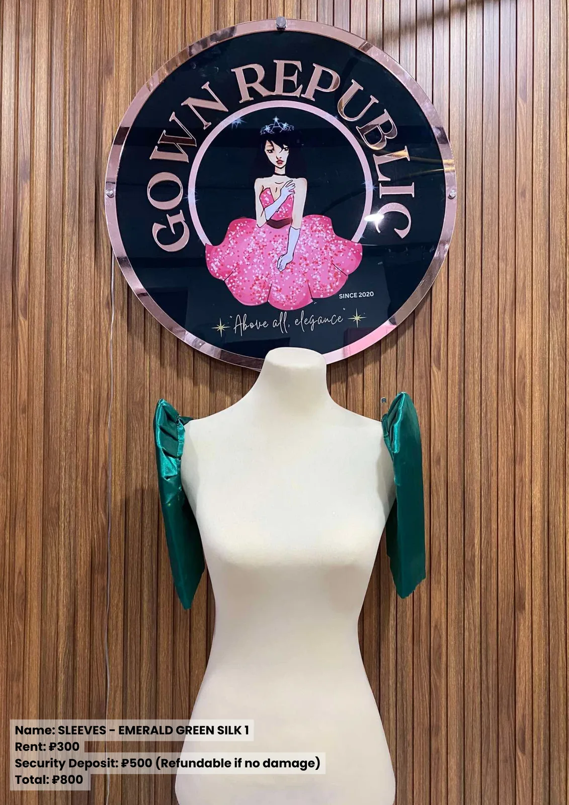 Sleeves: Emerald Green Silk