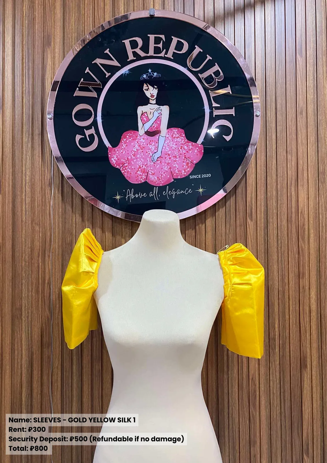 Sleeves: Gold Yellow Silk